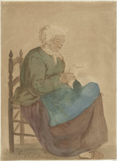 Old Woman Reading by Jurriaan Cootwijck