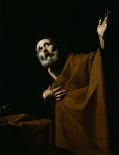 Penitent Saint Peter by Jusepe de (1591 1652) Ribera