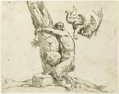 Cupid Punishing a Satyr by Jusepe de Ribera