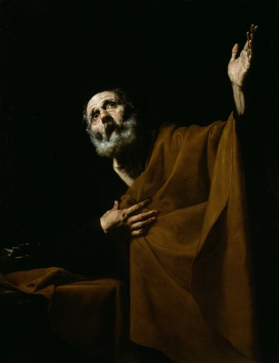 Penitent Saint Peter by Jusepe de Ribera