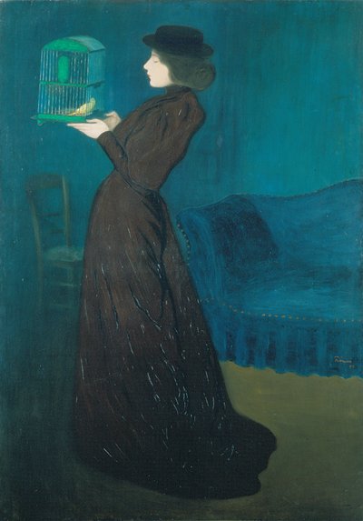 Woman with a Birdcage by József Rippl Rónai