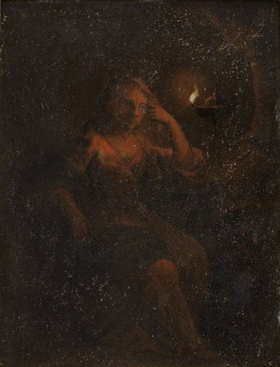 Seated Female Figure by KMS 695 Ubekendt