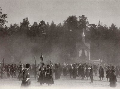Easter Procession, Sarov Monastery, Russia by K. von Hahn