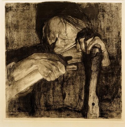 Sharpening the Scythe by Käthe Kollwitz