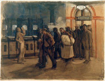 K. Kollwitz, Returning Workers at Lehrter Station by Käthe Kollwitz