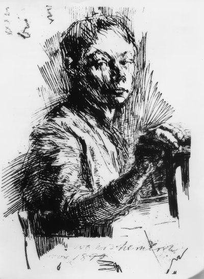 Käthe Kollwitz, Self-Portrait, Drawing by Käthe Kollwitz
