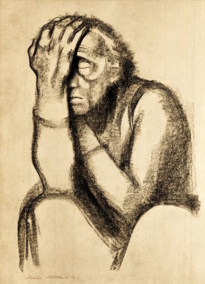 Pensive Woman by Käthe Kollwitz