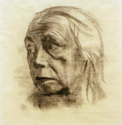 Self-Portrait in Three-Quarter View to the Left by Käthe Kollwitz