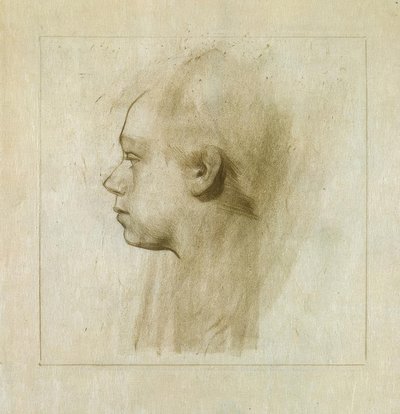 Self-Portrait in Profile Facing Left I by Käthe Kollwitz
