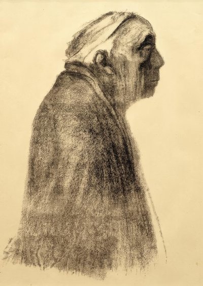 Self-Portrait in Profile Facing Right by Käthe Kollwitz