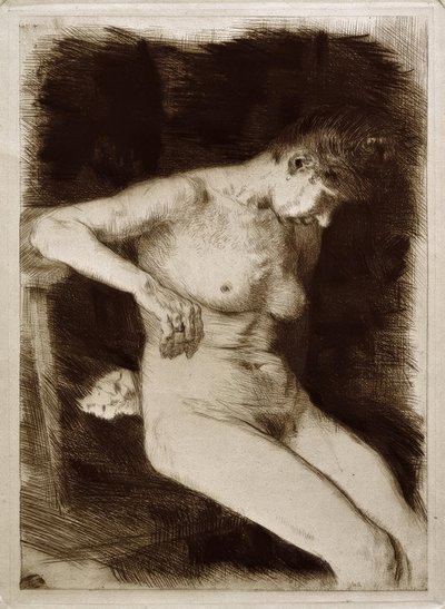 Seated Female Nude by Käthe Kollwitz