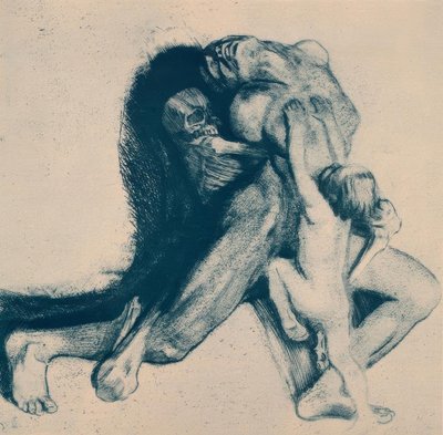 Death and Woman by Käthe Kollwitz