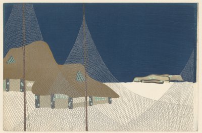 Fishing Village by Kamisaka Sekka