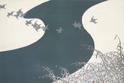Fuyu No Kawa, from Momoyo-gusa by Kamisaka Sekka