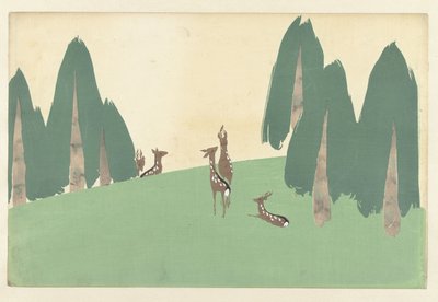 Kasugano Deer by Kamisaka Sekka