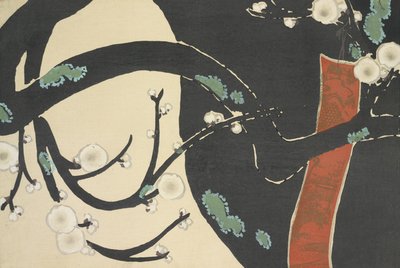 Plum, from Momoyo-gusa by Kamisaka Sekka