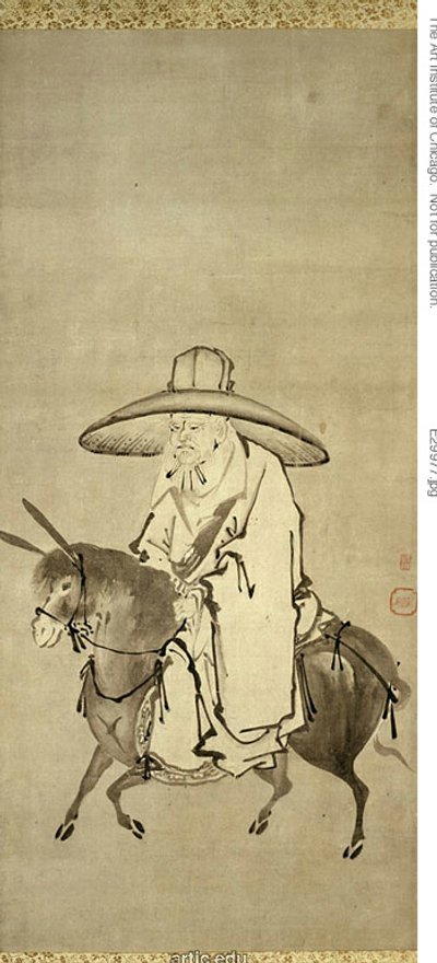 The Poet Du Fu Riding a Donkey by Kanô Shigenobu