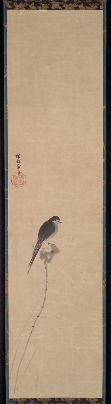 Bird on a Lotus Bud, 1600s by Kanō Tan’yū