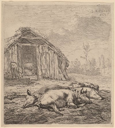 Three Pigs by Karel Dujardin