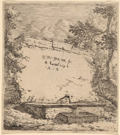 Title Page with Fountain by Karel Dujardin