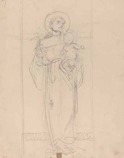 Standing Saint holding the Christ Child by Karel Vitezslav Masek