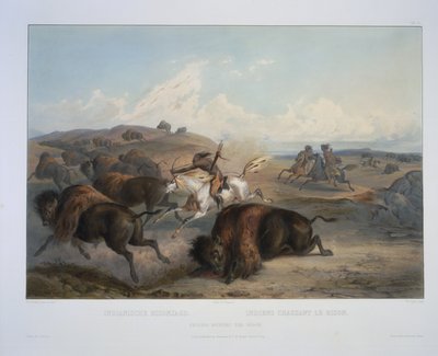 Indians Hunting the Bison by Karl Bodmer