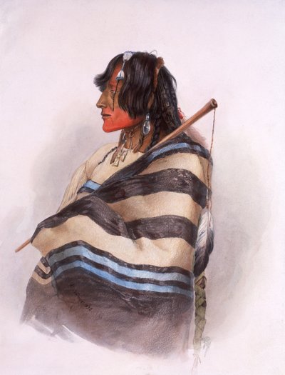 Kiasax Piegan Blackfeet Man by Karl Bodmer