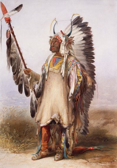 Mató-Tópe, Mandan Chief by Karl Bodmer