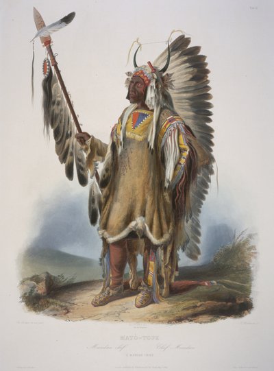 Mato-Tope, A Mandan Chief by Karl Bodmer