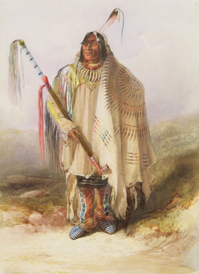 Pehriska-Ruhpa, Hidatsa warrior by Karl Bodmer