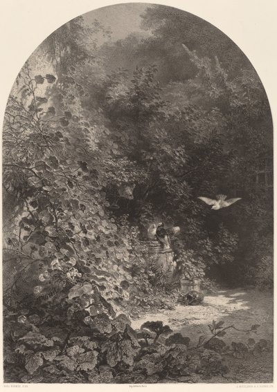 A Corner of the Garden by Karl Bodmer