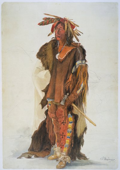 Wahk-ta-Ge-Li. A Sioux Warrior by Karl Bodmer