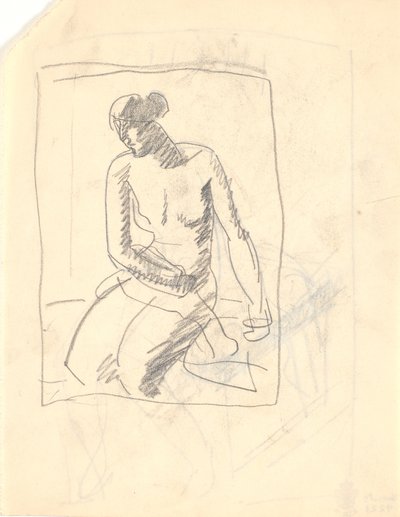 Seated Nude Female Model by Karl Isakson