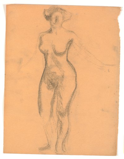 Standing, Naked, Female Model Seen from the Front by Karl Isakson