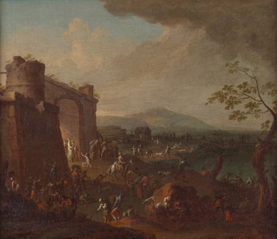 Fair in Front of a City Gate by Karl Josef Aigen