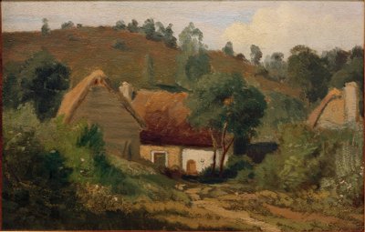 French Landscape with Houses by Karl Peter Burnitz