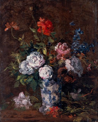 Bunch Of Flowers by Karl Pierre Daubigny