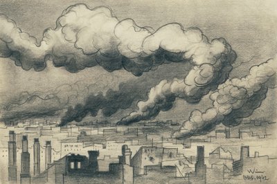 Burning City, Stalingrad by Karl Wiener