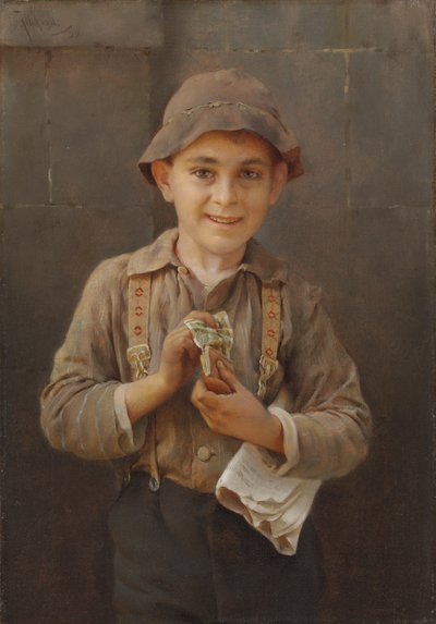 Newsboy, 1899 by Karl Witkowski