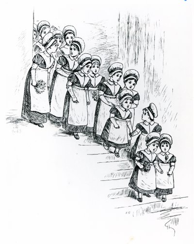 Charity children, c.1880 by Kate Greenaway