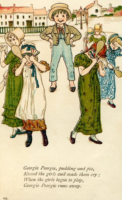 Georgie Porgie pudding and pie by Kate Greenaway