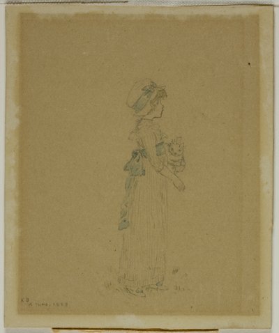 Girl with Cat by Kate Greenaway