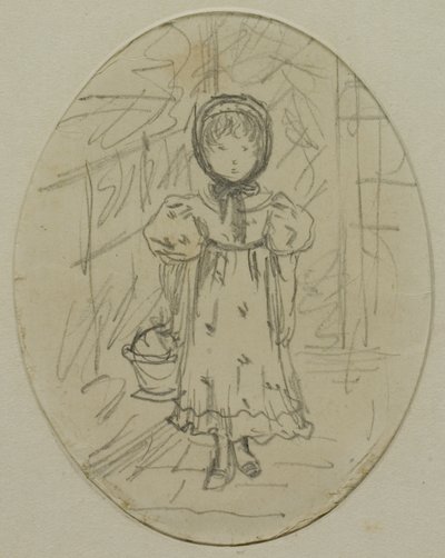 Little Girl in a Garden by Kate Greenaway