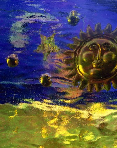 Blue and Gold Sun by Katherine Fawssett