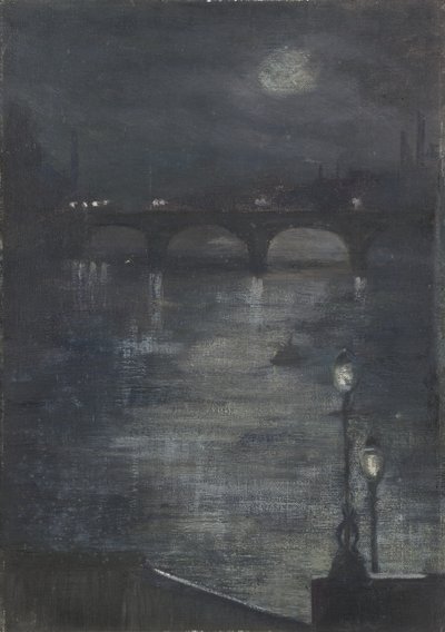 Moonlight on the Thames, London by Katherine Sophie Dreier