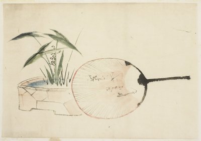 Fan and Plant Arrangement by Katsushika (school of) Hokusai