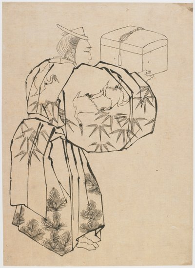 A court messenger, late 18th-early 19th century by Katsushika Hokusai