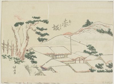 Akasaka by Katsushika Hokusai