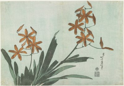 Blackberry Lilies, c. 1832 by Katsushika Hokusai