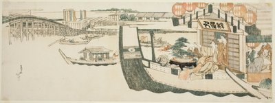 Boating Parties on the Sumida River by Katsushika Hokusai